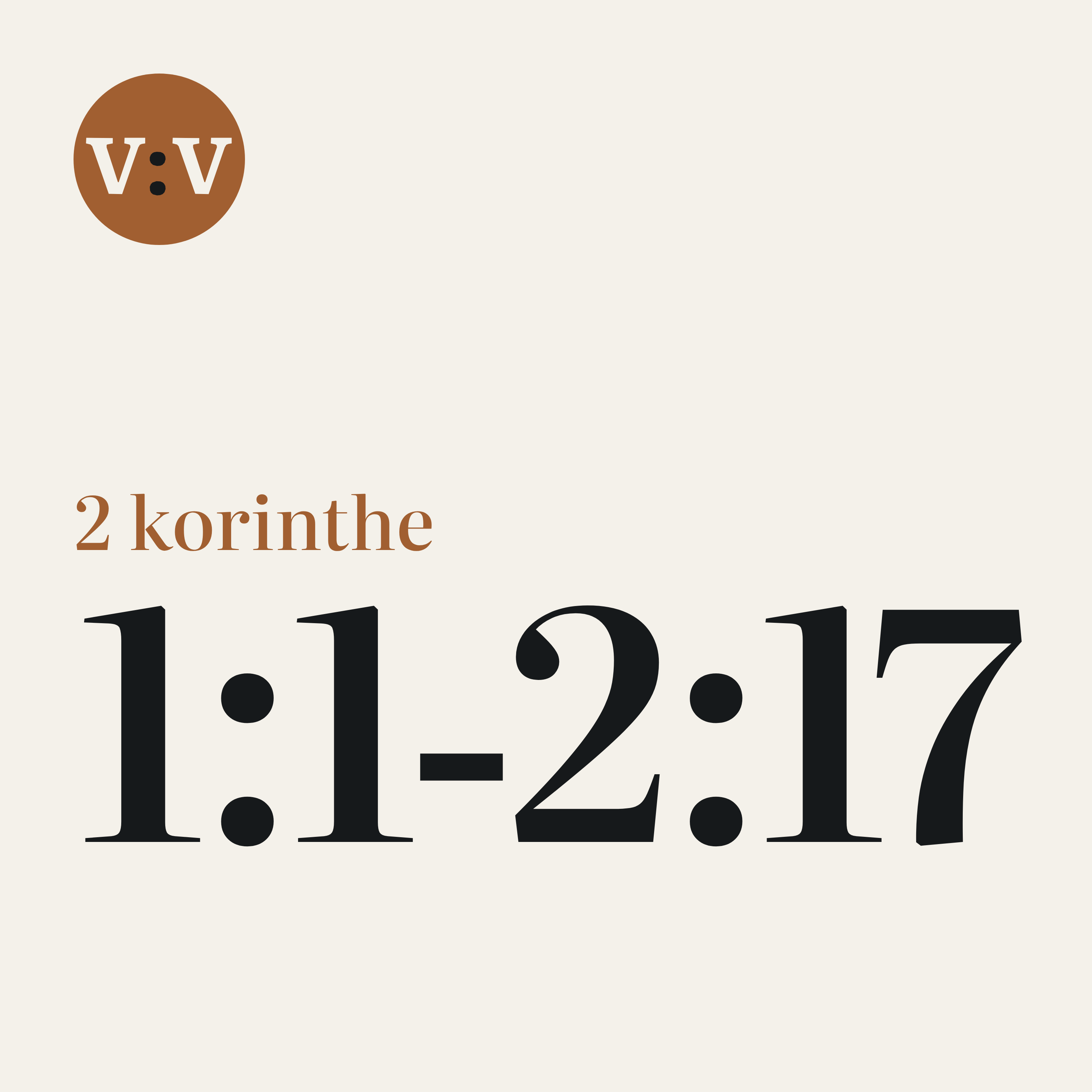 2 Korinthe 1:1‑2:17