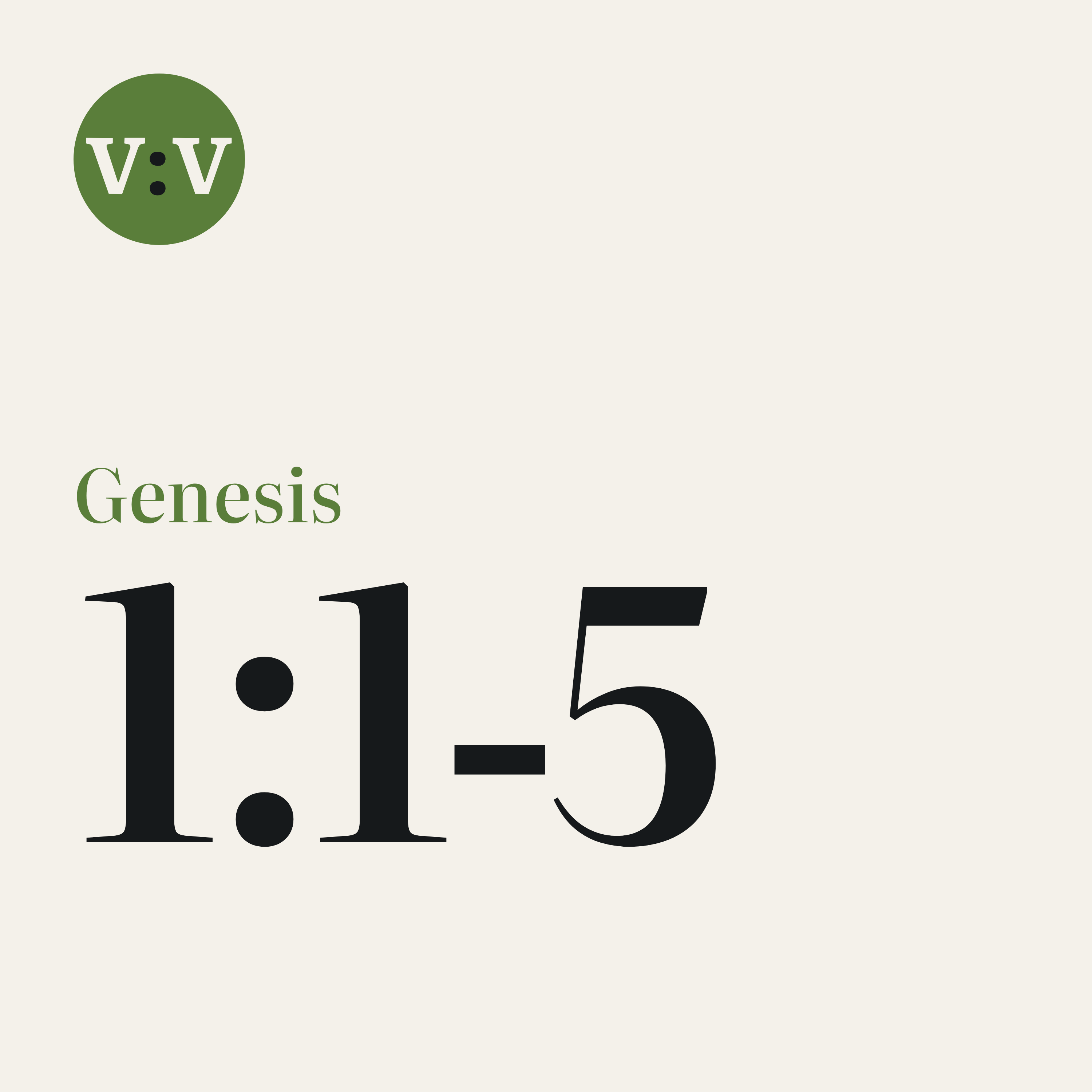 Genesis 1:1‑5