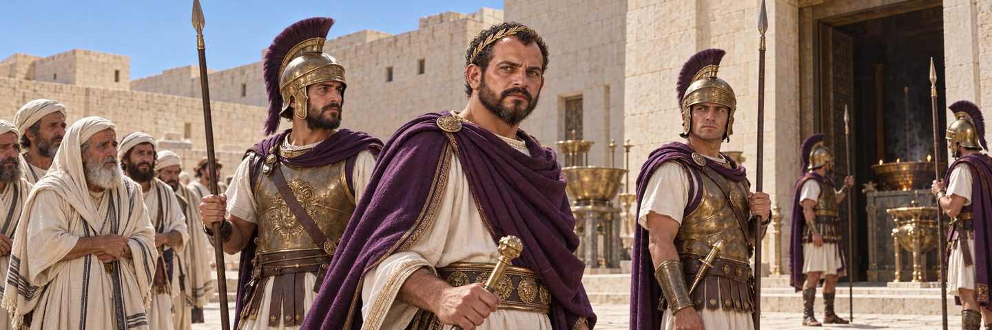 Illustratie bij: Antiochus Epiphanes en de ontheiliging van de tempel.