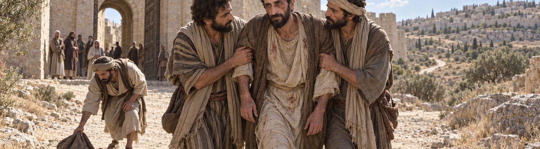 Illustratie bij: Paulus lijdt bij de verbreiding van het evangelie.