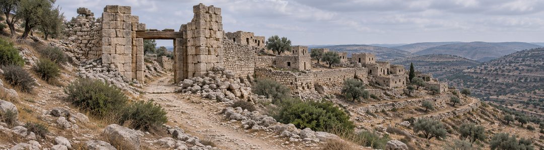 Illustratie bij: Assyrië verwoest versterkte steden.