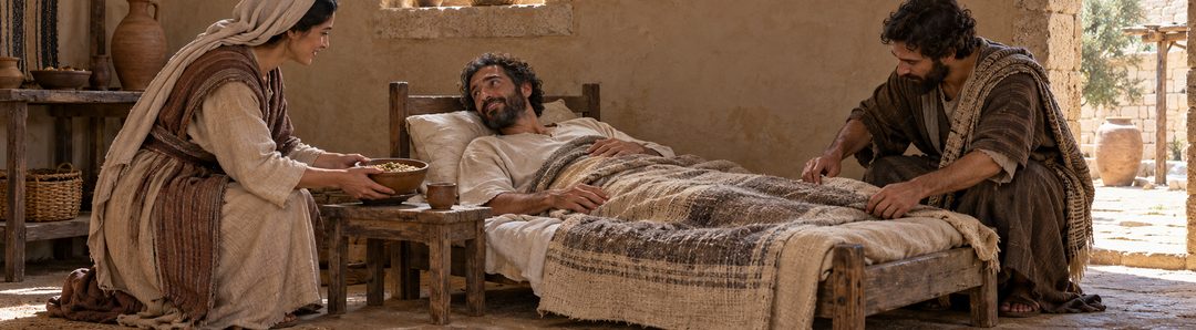 Illustratie bij: Christus dienen door een zieke te bezoeken.