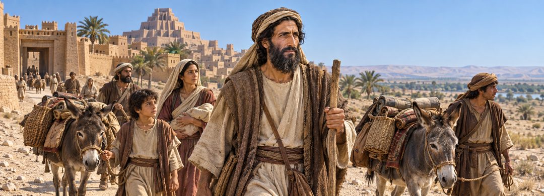 Illustratie bij: Abraham verlaat de wereld van het oude Mesopotamië.