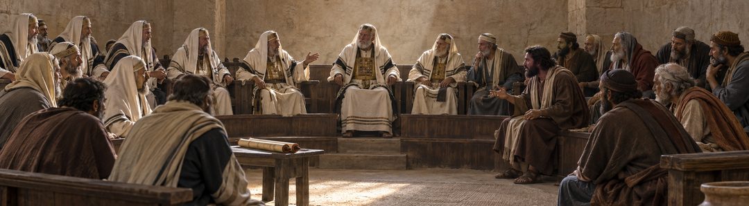 Illustratie bij: Sadduceeën en Farizeeën in het Sanhedrin.