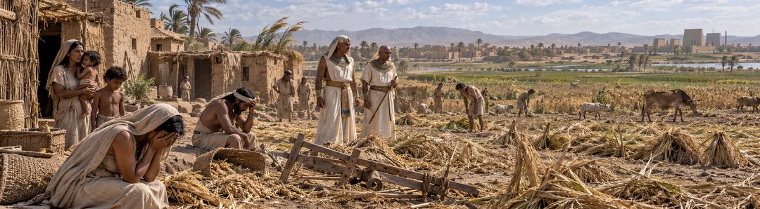 Illustratie bij: De verwoesting van Egypte na de plagen.