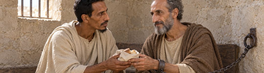 Illustratie bij: Onesiforus bezoekt Paulus in Rome.