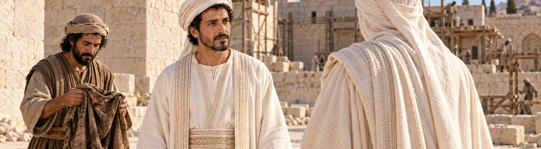 Illustratie bij: De vuile kleding wordt weggenomen.