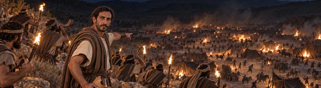 Illustratie bij: Gideons kleine leger verslaat Midian.