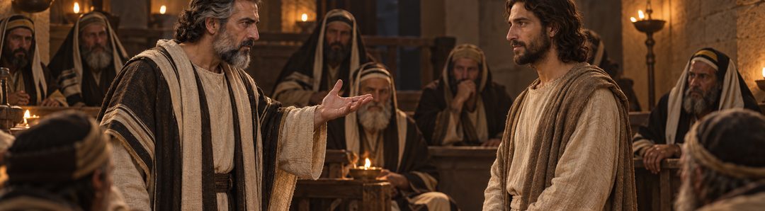 Illustratie bij: Jezus belijdt voor Kajafas dat Hij de Christus is.