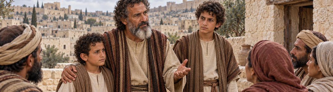 Illustratie bij: Jesaja en zijn kinderen als tekenen in Israël.