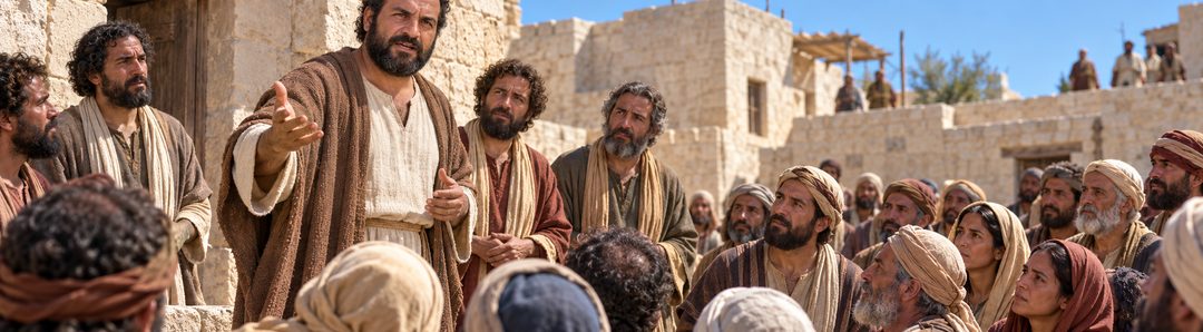Illustratie bij: Petrus verkondigt de opgestane Messias.
