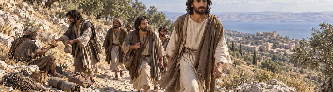Illustratie bij: Discipelen volgen Jezus met zelfverloochening.