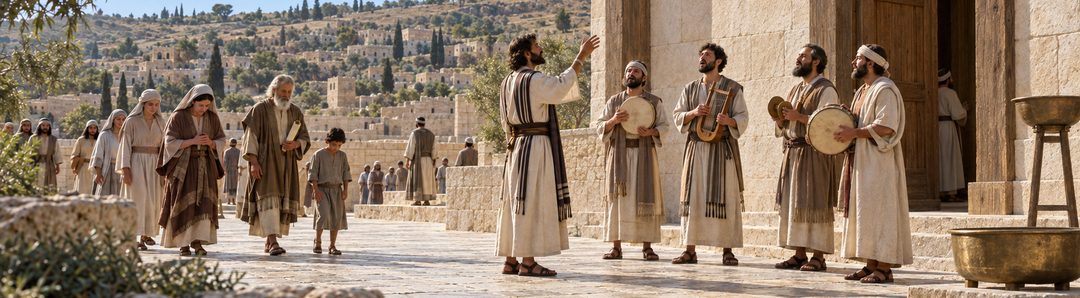 Illustratie bij: Asaf bezingt het Israël met een rein hart.