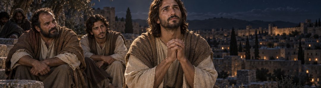 Illustratie bij: Jezus bidt om de heerlijkheid van vóór de wereld.
