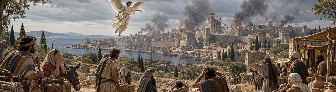 Illustratie bij: De engel kondigt de val van Babylon aan.