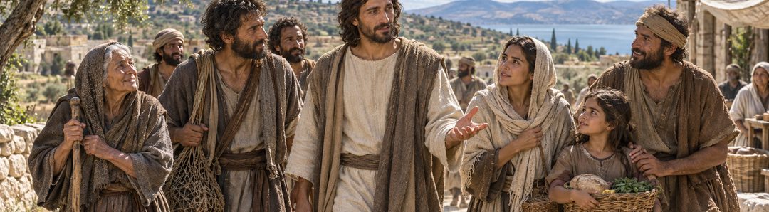 Illustratie bij: Christus onderwijst over Gods Koninkrijk.