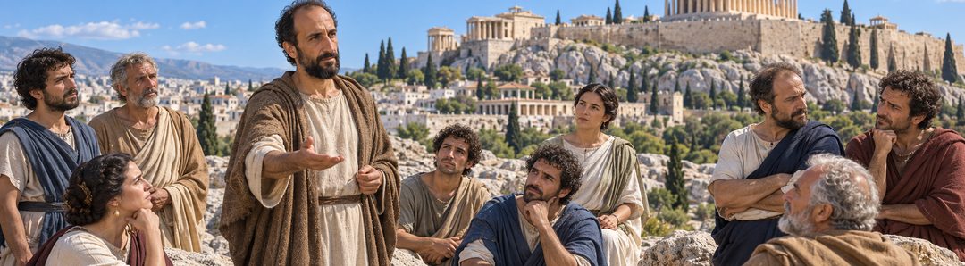 Illustratie bij: Paulus spreekt op de Areopagus in Athene.