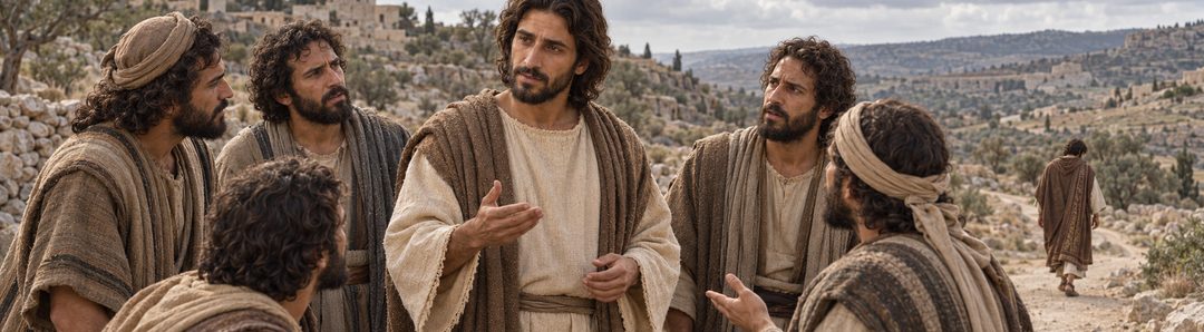 Illustratie bij: Jezus onderwijst de verbaasde discipelen over rijkdom.