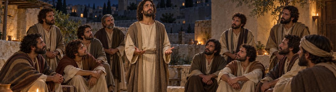 Illustratie bij: Jezus bidt voor Zijn discipelen.