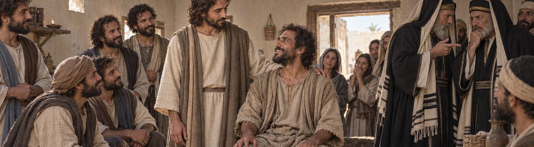 Illustratie bij: Jezus verdrijft een demon en toont Gods heerschappij.