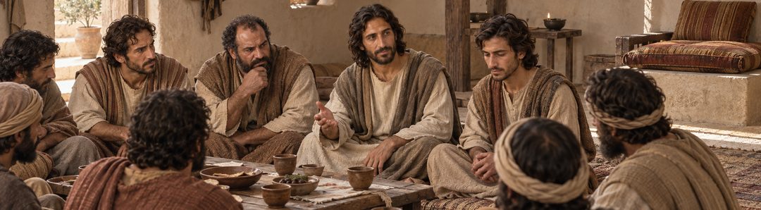 Illustratie bij: Jezus leidt door voorbeeld en nederigheid.