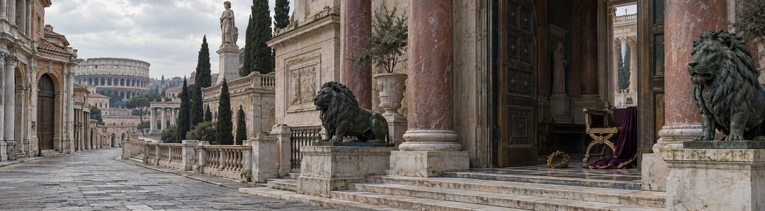 Illustratie bij: Duisternis over de troon van het beest in Rome.