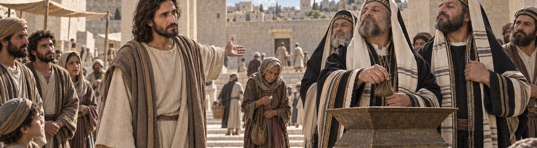 Illustratie bij: Jezus ontmaskert farizeïsche huichelarij.