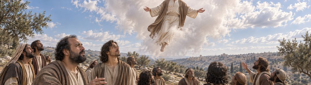 Illustratie bij: De Messias wordt aan Gods rechterhand verheven.