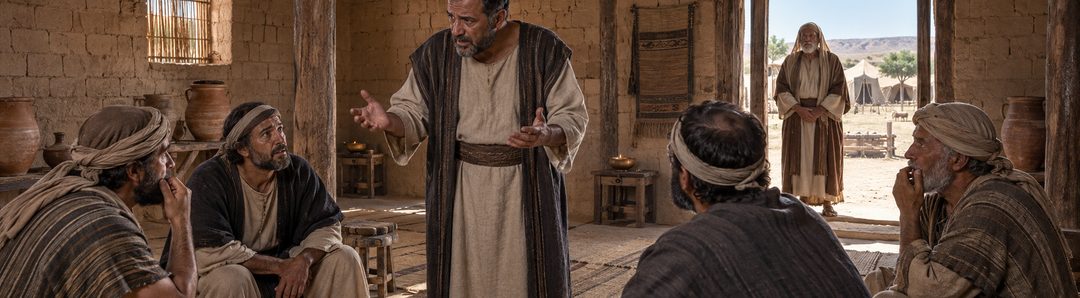 Illustratie bij: Abimelech en zijn dienaren vrezen God.
