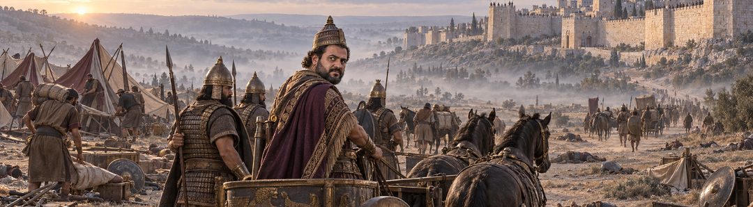 Illustratie bij: God bevrijdt Jeruzalem van Assyrië.