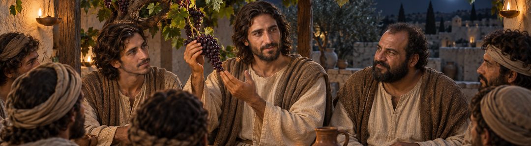 Illustratie bij: De ranken dragen de vrucht van Christus.