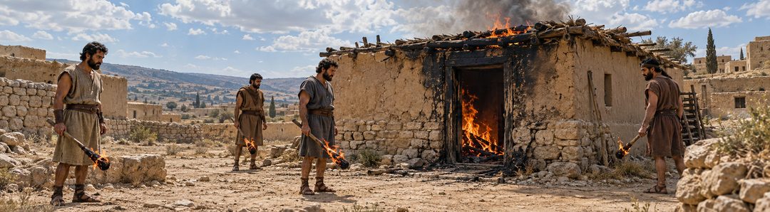 Illustratie bij: De gewelddadige vergelding tegen het huis in Timna.