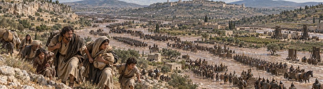 Illustratie bij: Assyrië overspoelt Juda tot aan de hals.