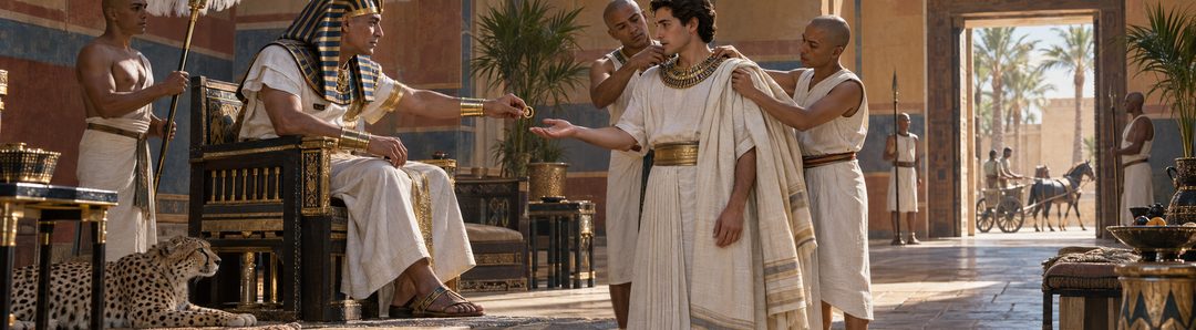 Illustratie bij: De farao stelt Jozef aan over Egypte.