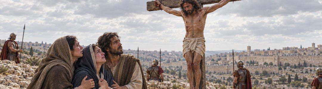 Illustratie bij: De zondeloze Christus geeft Zijn leven.