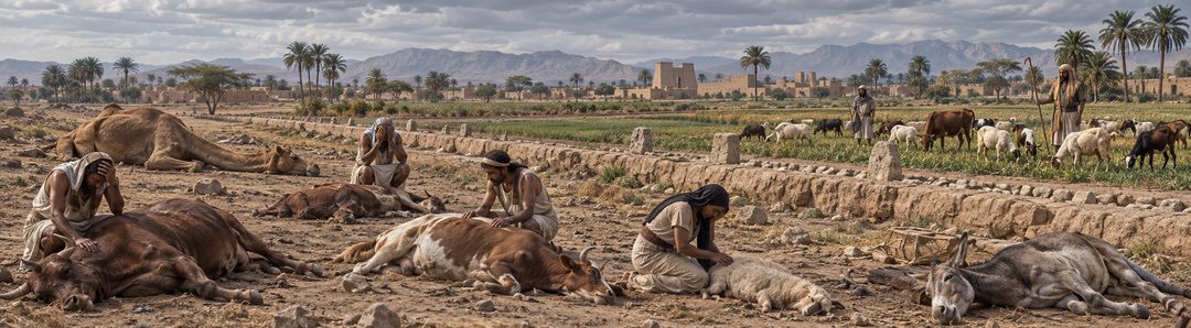 Illustratie bij: De veepest treft het Egyptische vee.