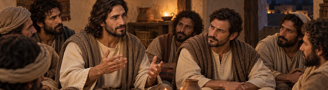 Illustratie bij: Jezus belooft de apostelen dat de Geest hen zal onderwijzen.