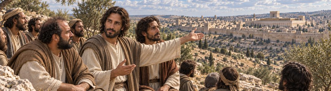 Illustratie bij: Jezus gebiedt de discipelen in Jeruzalem te wachten.