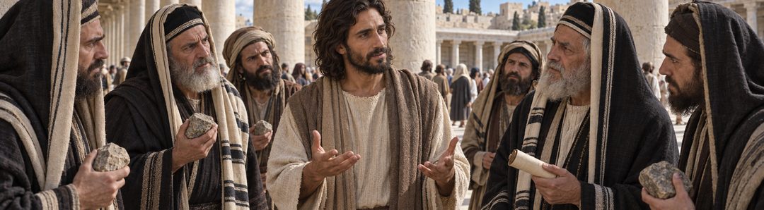 Illustratie bij: Jezus onthult de dubbele maatstaf van zijn aanklagers.