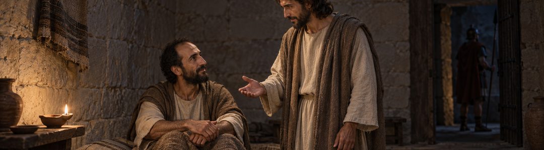 Illustratie bij: Jezus verzekert Paulus dat hij in Rome zal getuigen.