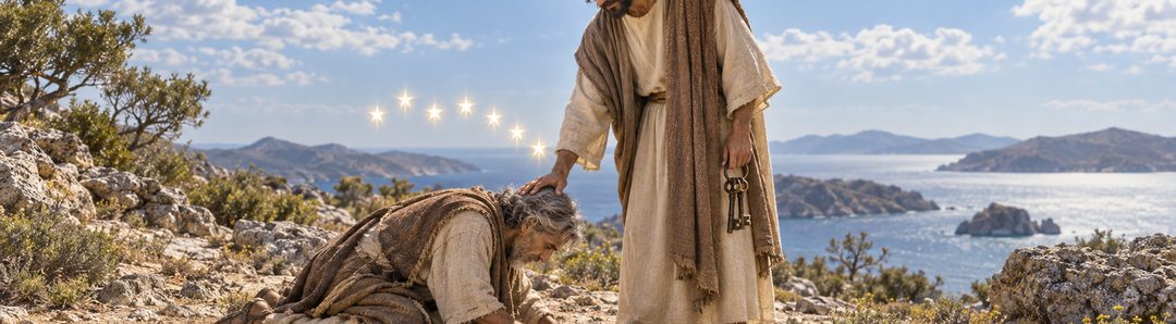 Illustratie bij: De levende Christus bezit de sleutels van Dood en Hades.