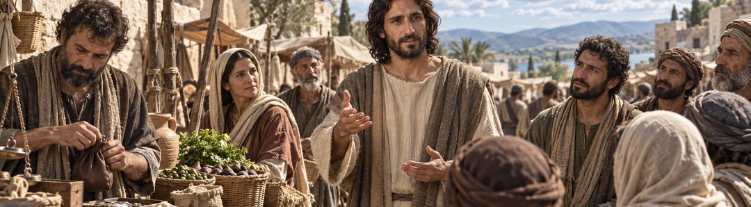 Illustratie bij: Jezus roept mensen op zich te bekeren en het Evangelie te geloven.