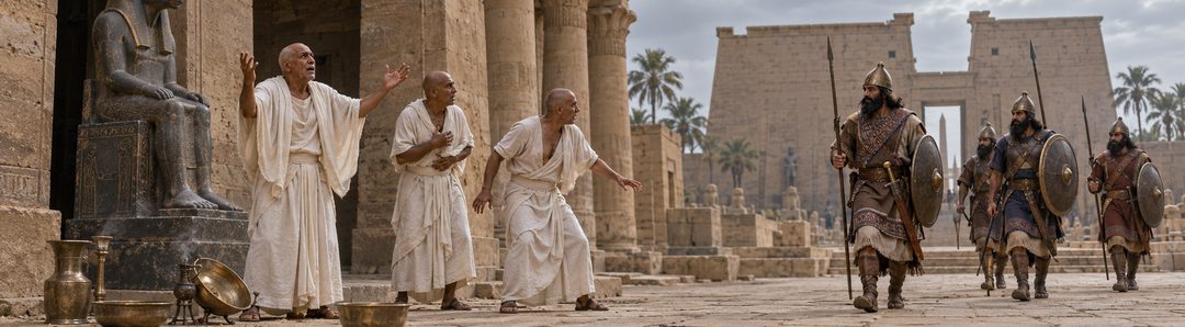 Illustratie bij: Amon van Thebe kan Egypte niet beschermen.