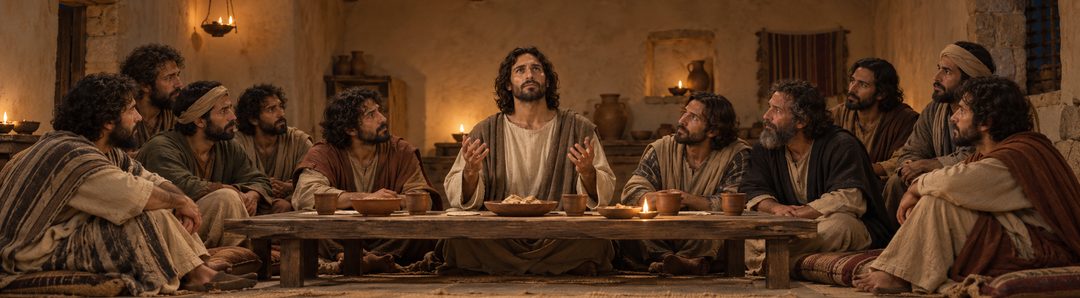 Illustratie bij: Jezus bidt voor de discipelen.