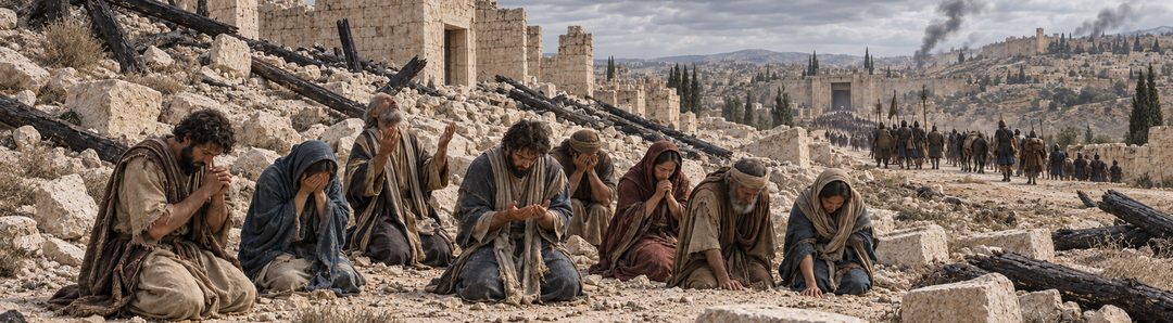 Illustratie bij: Psalm 79: Jeruzalem ontwijd en Gods Naam gesmaad.