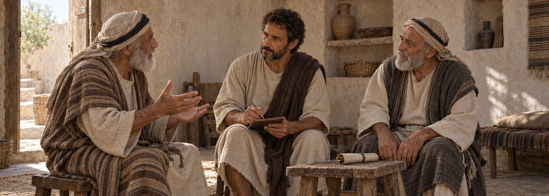 Illustratie bij: Lukas ondervraagt ooggetuigen over Jezus.