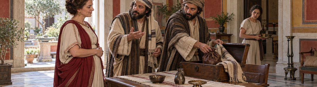 Illustratie bij: Joodse bedriegers verduisteren een tempelgift in Rome.