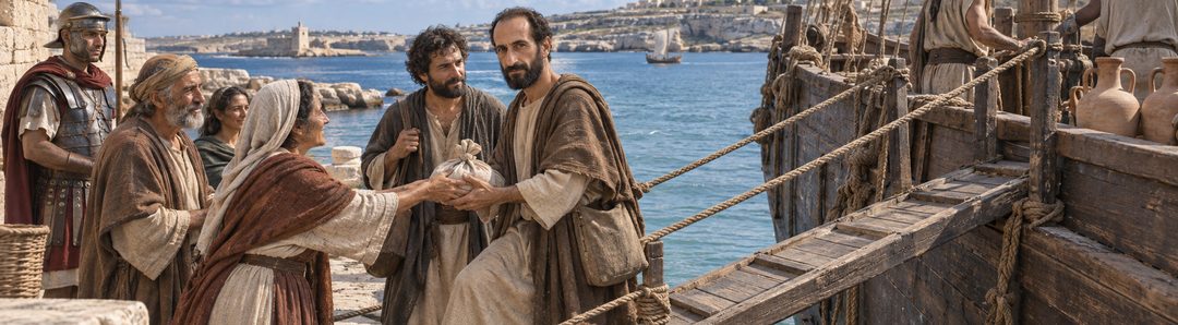 Illustratie bij: Vertrek van Malta na drie maanden.