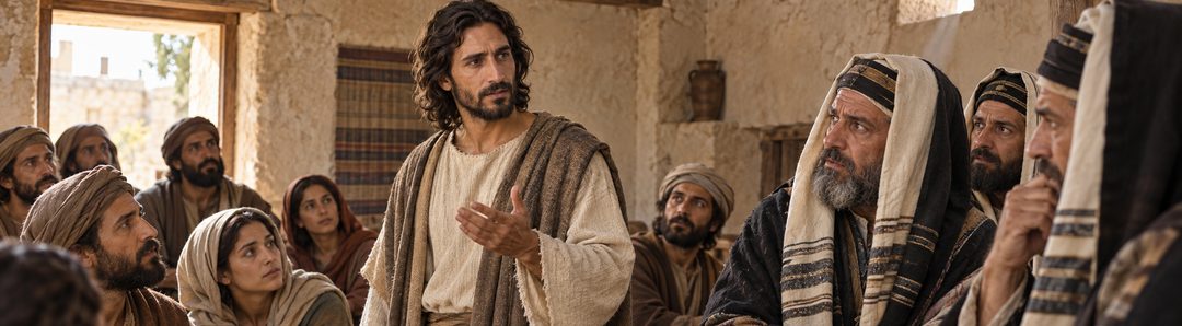 Illustratie bij: Jezus kent hun gedachten en spreekt als mens onder de leiding van Gods Geest.