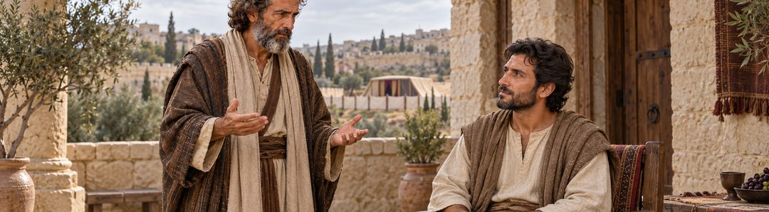 Illustratie bij: Nathan brengt Gods belofte aan David over.